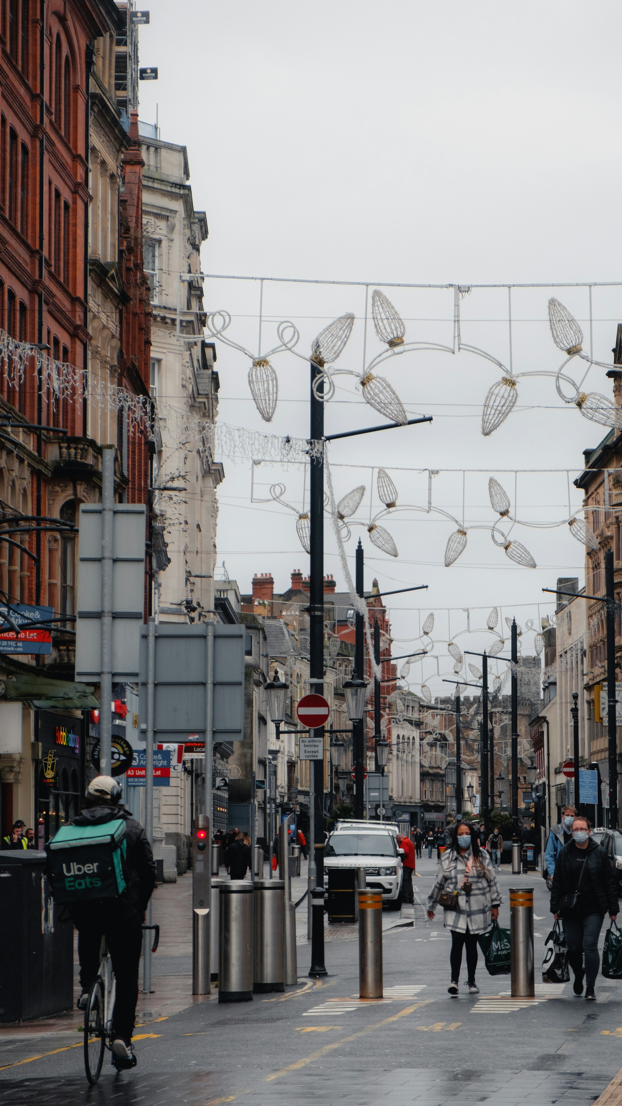 A busy Cardiff street