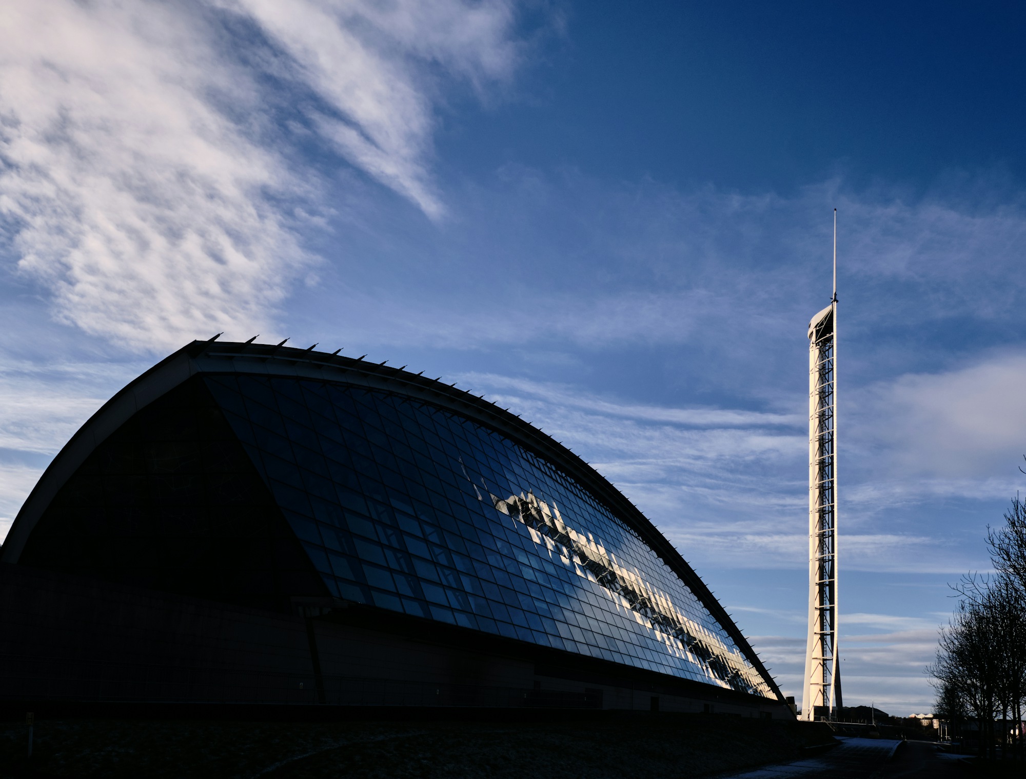 A modern building on the Glasgow waterfront