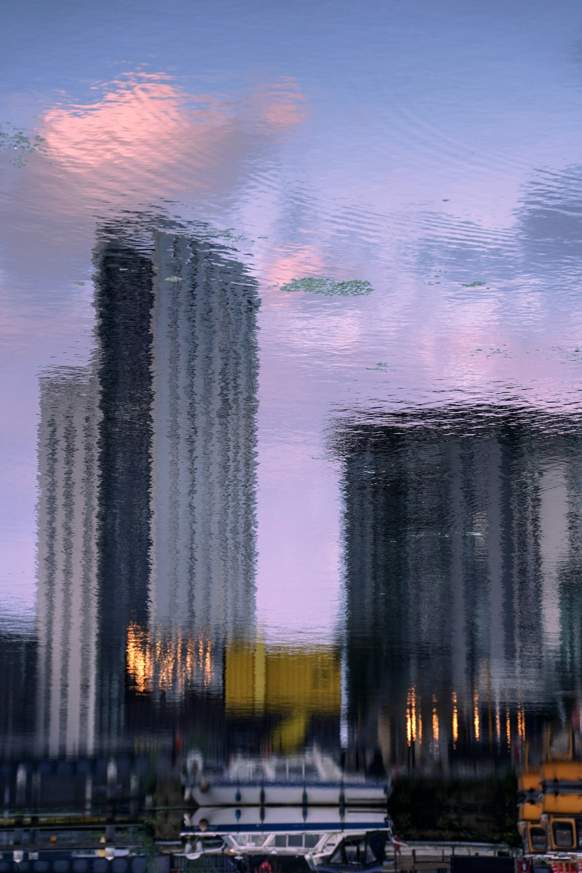 Leeds skyline at sunset