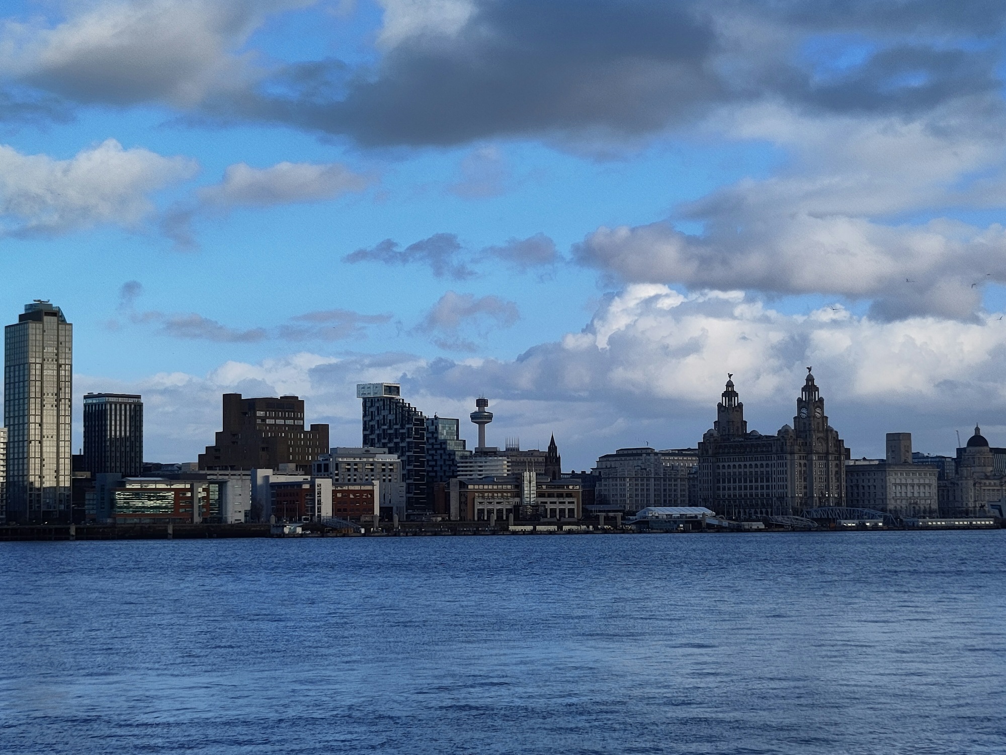 Liverpool skyline across the Mersey